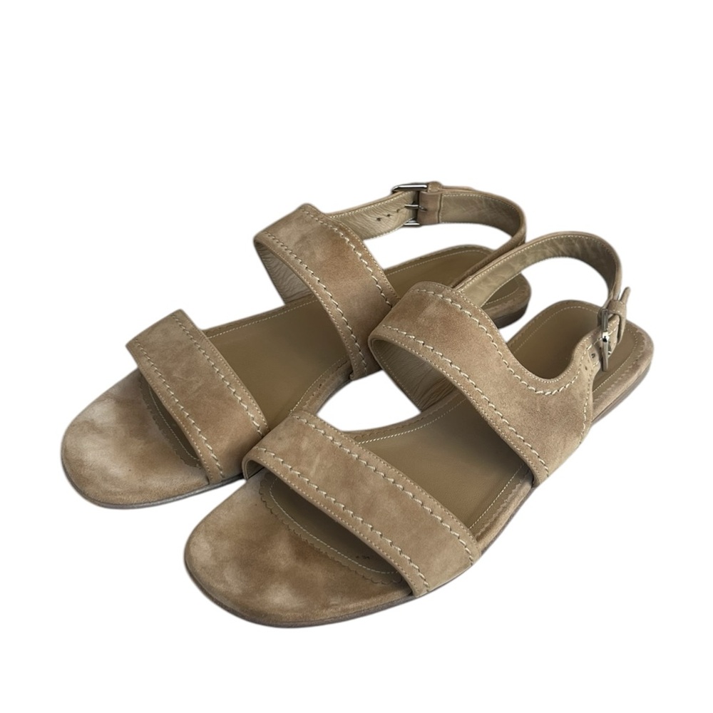 Loro Piana Tan Suede Sandals
